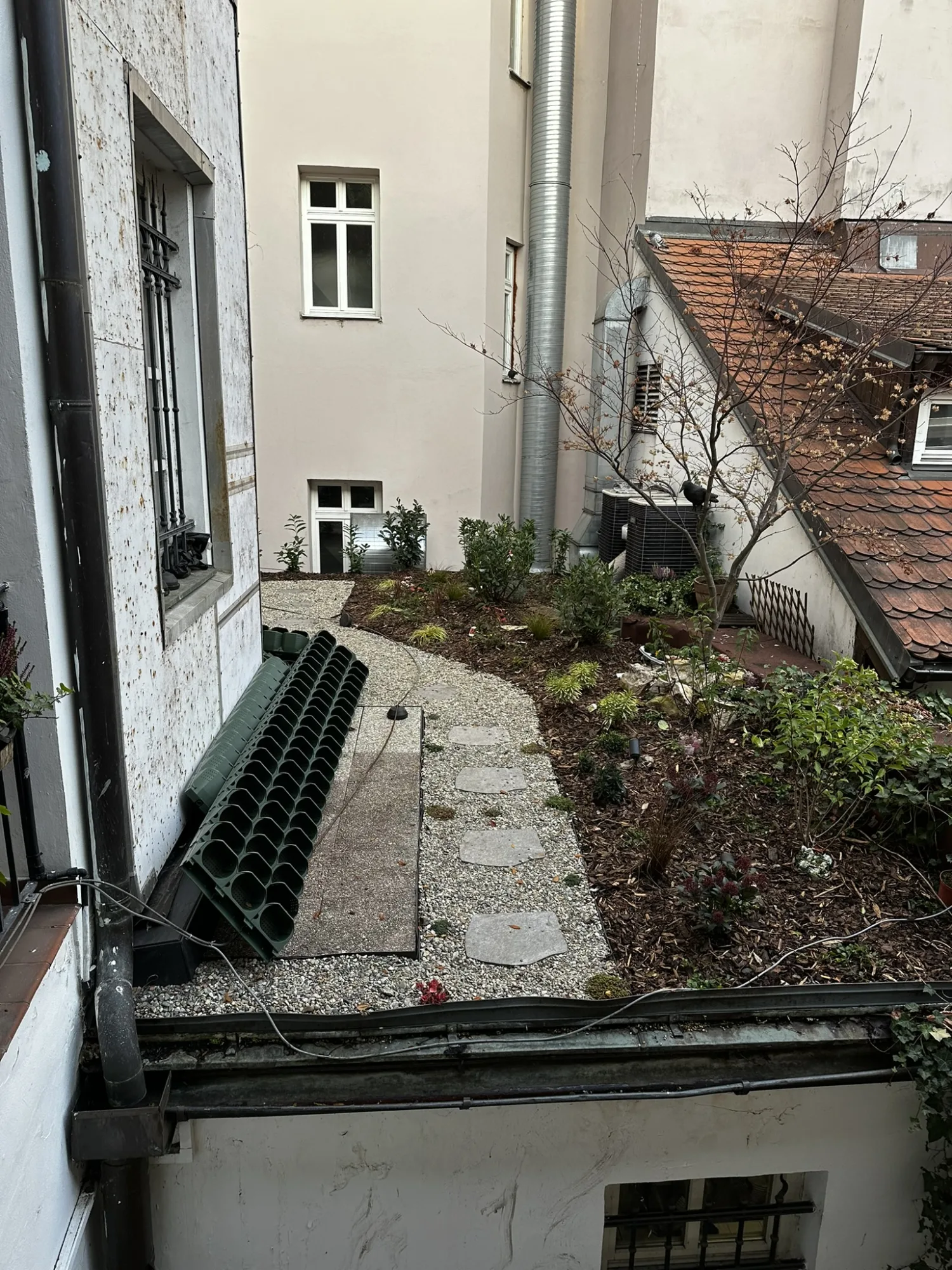 Revitalizace zeleně bytového domu v centru Prahy